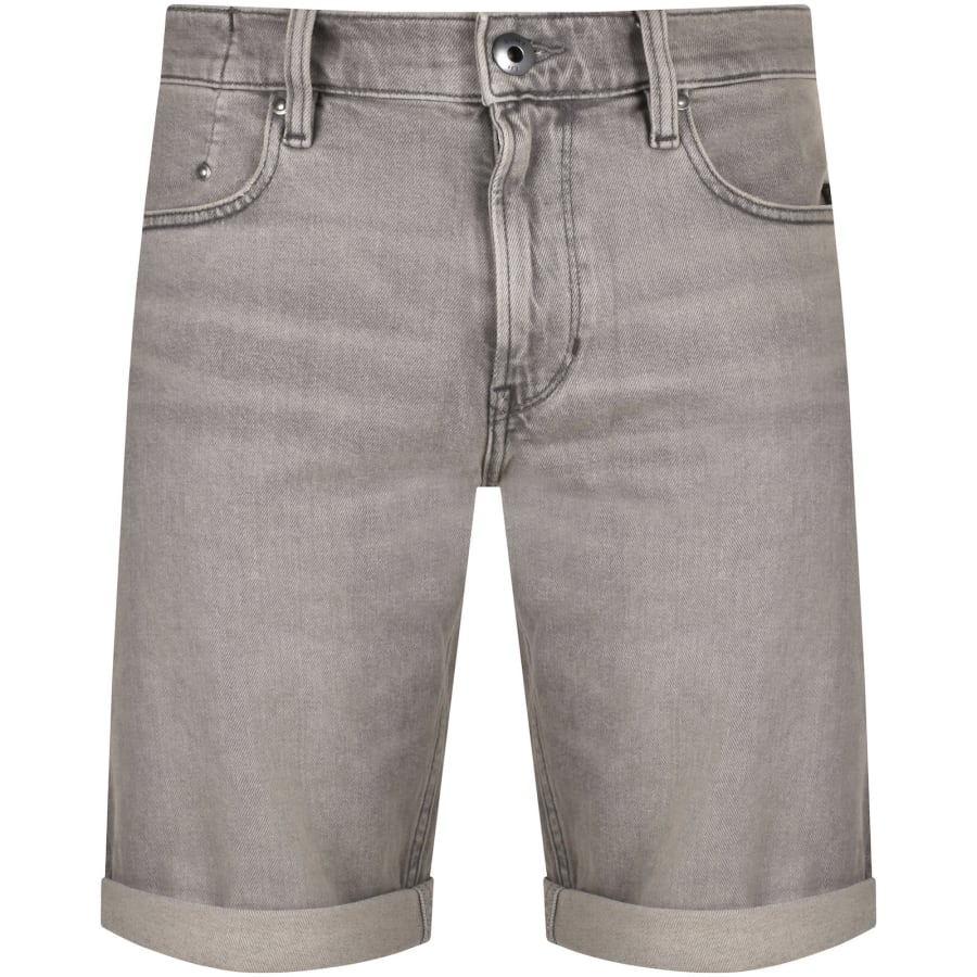 Gray denim shorts sales